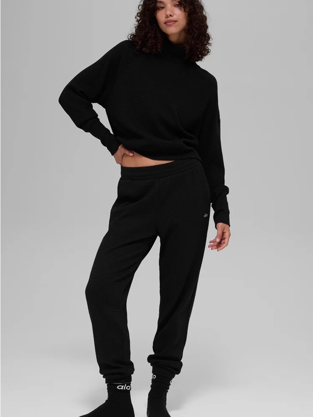 ALO Yoga waffle weekend escape sweatsuit